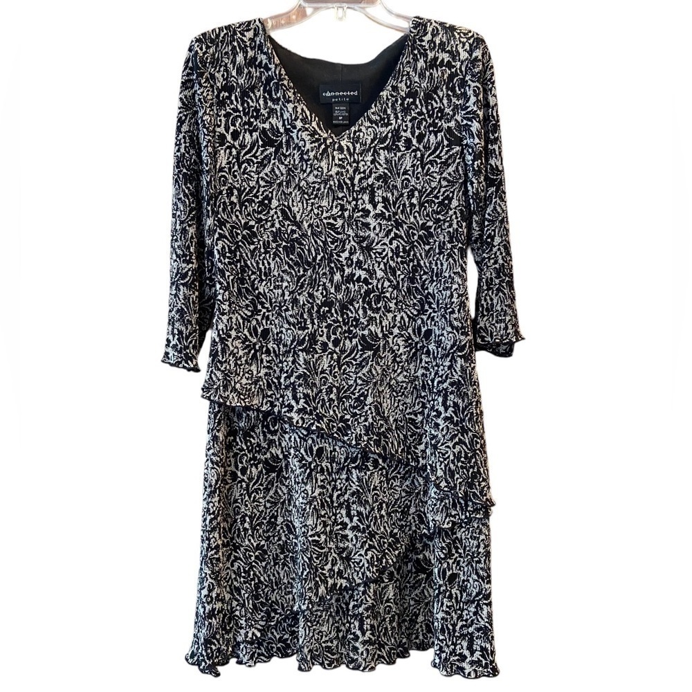 CONNECTED Black and Silver/Gray Dress